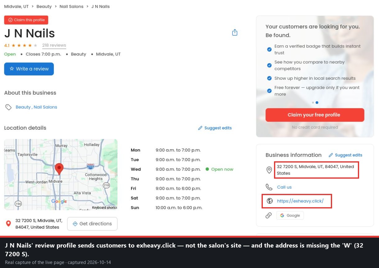 Capture: Profile 'website' is an unrelated domain