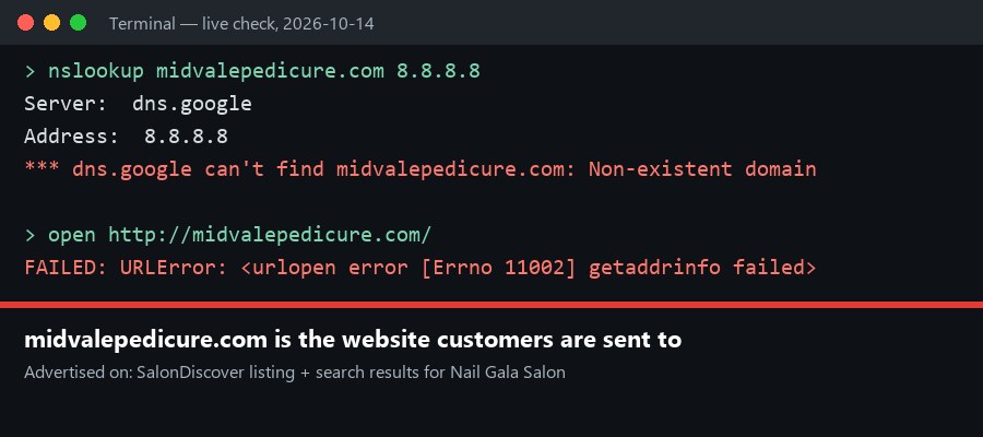 Capture: Their own domain has lapsed